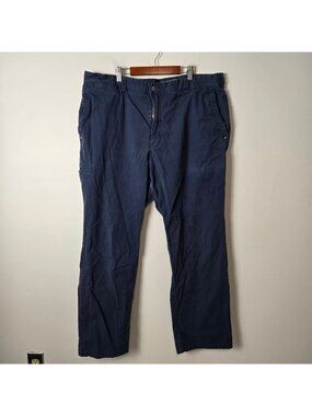 Duluth Trading Men's Size 42x34 DuluthFlex Ballroom Relaxed Fit Khakis Blue